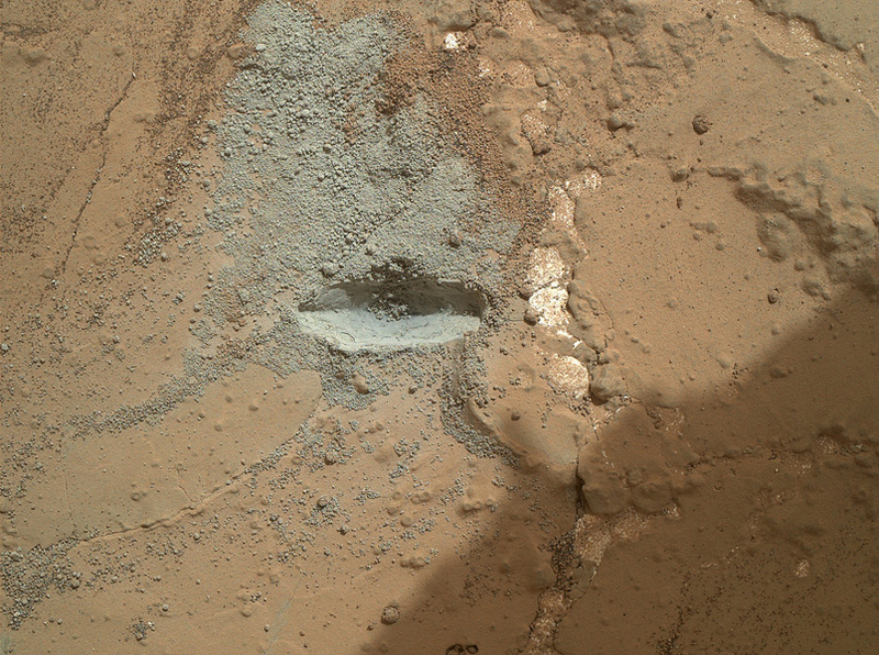 Illustration for article titled 8 Places Where the Curiosity Rover Left Drill Holes on Mars